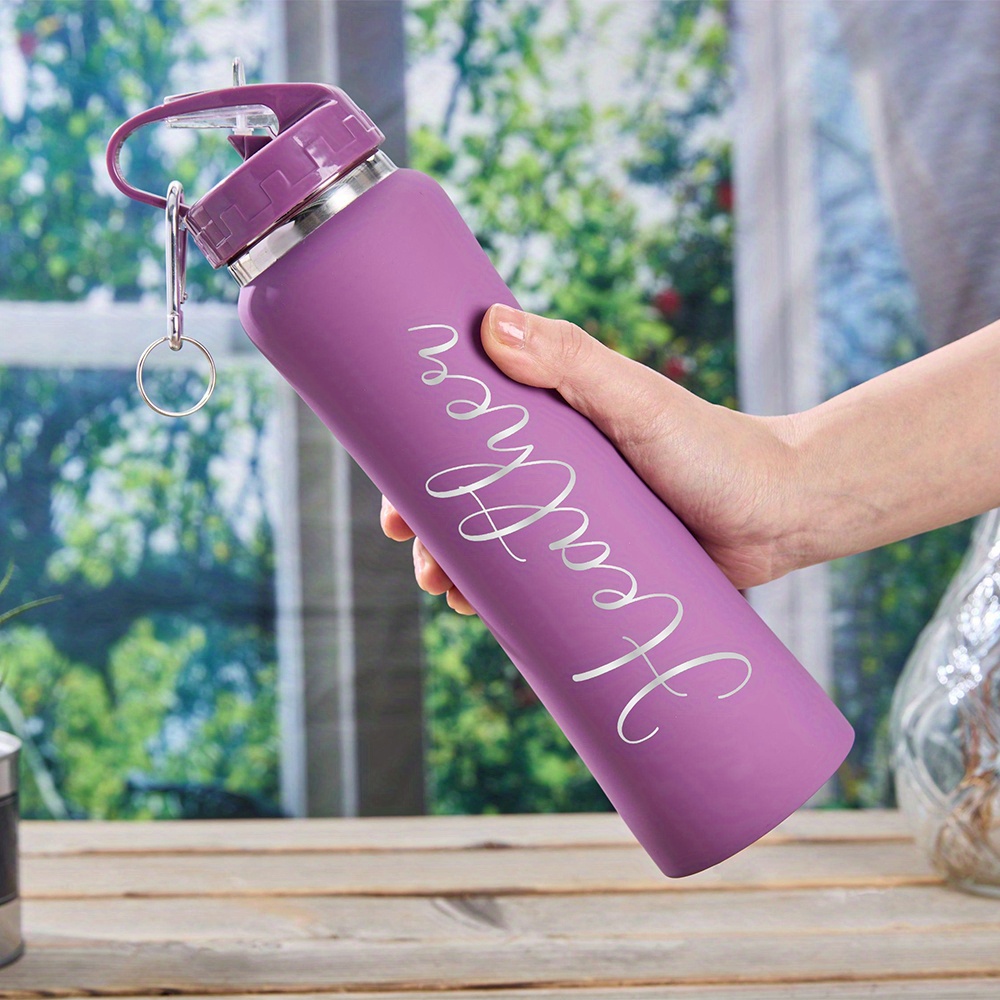 Sports Water Bottle Insulated - Borraccia Personalizzabile con Nome: Bottiglia d'Acqua